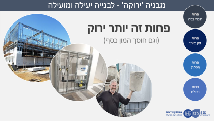 כלכלה ומועילות בבניה ירוקה